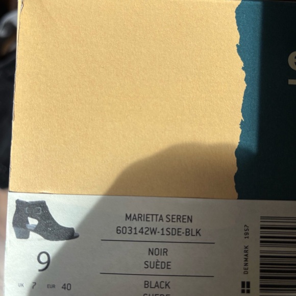 Earth Marietta Seren Black Cutout Peep-Toe Suede Ankle Boots - Women - Picture 5 of 5